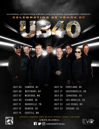 UB40OFFICIAL's tweet photo. Get ready USA! We’re coming your way this summer! 

Robin says “We love playing the U.S. &amp; celebrating our 45th year &amp; having a new album makes our return even more exciting."

Get tickets here: https://t.co/nlVFSThKmM

Big Love
UB40

#UB40 #USA #Tour #UB45 #reggae #Anniversary https://t.co/z5CfOFVL1t