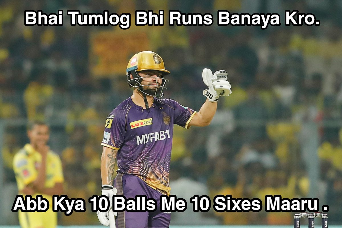 Rinku Singh To KKR Batters :-

#KKRvCSK