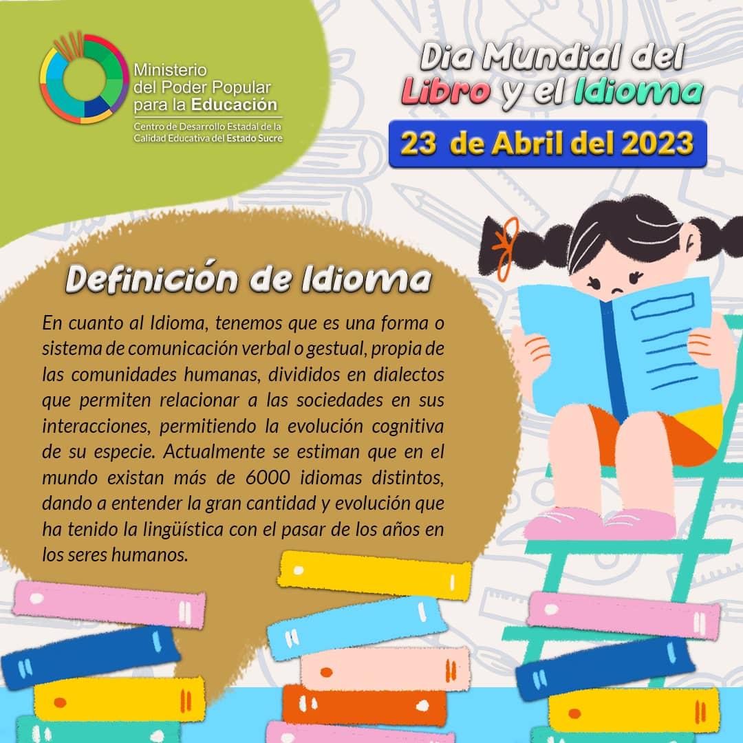 ZeesRpa's tweet photo. El libro, ese ¡Recurso Mágico!, que nos hace soñar y viajar, ¡celebremos su día con una Gran Fiesta!          
 
#ElLibroYElIdioma  @NicolasMaduro @_LaAvanzadors @Mppeducacion
@cdcesucre
@KarenlyPSUV
@GPintoVzla https://t.co/os9ZsaMjw5