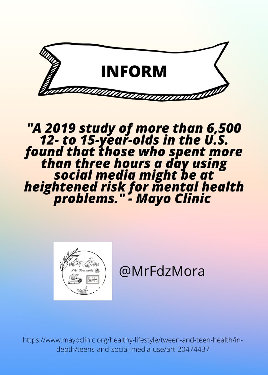 MrFdzMora's tweet photo. As social media has its benefits it comes at a cost and especially for the developing youth!

#inform #csumbls350 #effectsofsocialmedia #schools #students #schooldistricts https://t.co/N3XFn4LjFq