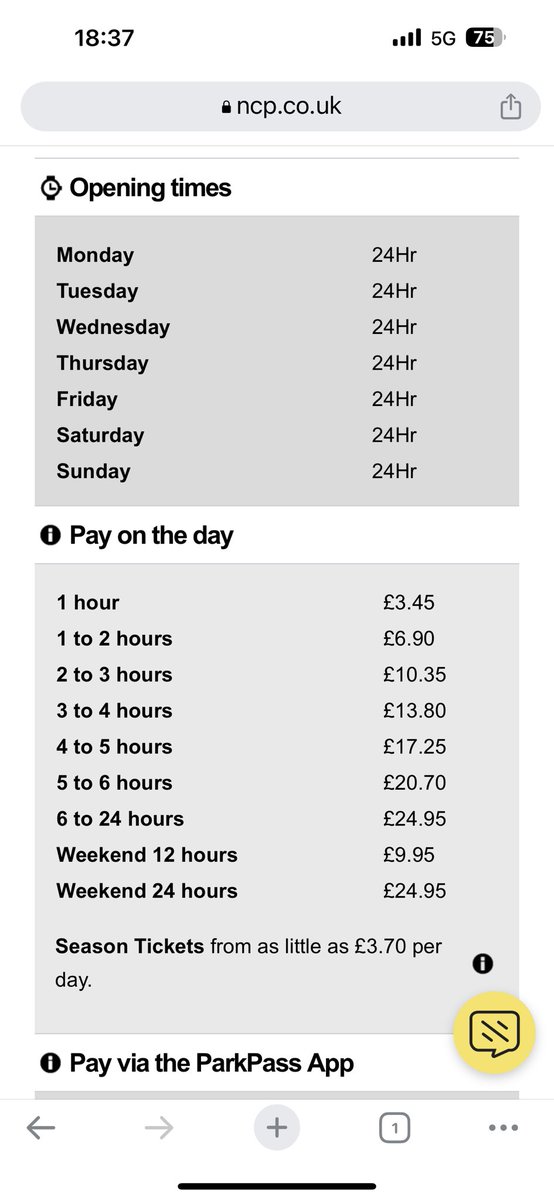 MiddletonDavies's tweet photo. @ncpparking yet you’re still advertising your old prices. Disgusting false advertising!! Any comment @ncpparking https://t.co/yVeiZBZ9Cs