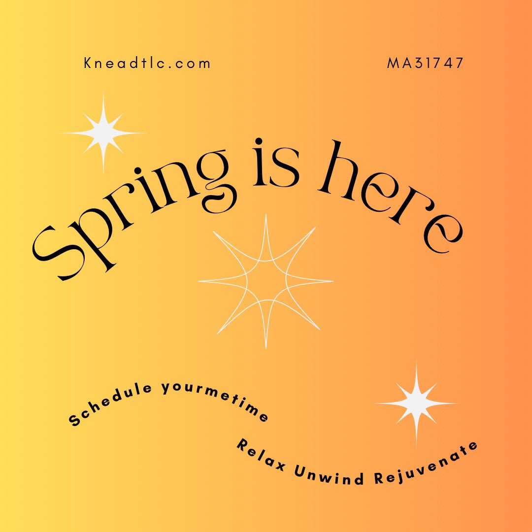 kneadtlc's tweet photo. Need a little body maintenance?   Sore muscles? Stiff? Need to relax and unwind? Book in for a  spring  fling special ! Make massage a habit! #massage #springtime  #sportsmassage #deeptissuemassage #relaxationmassage https://t.co/1DwbB4NFux