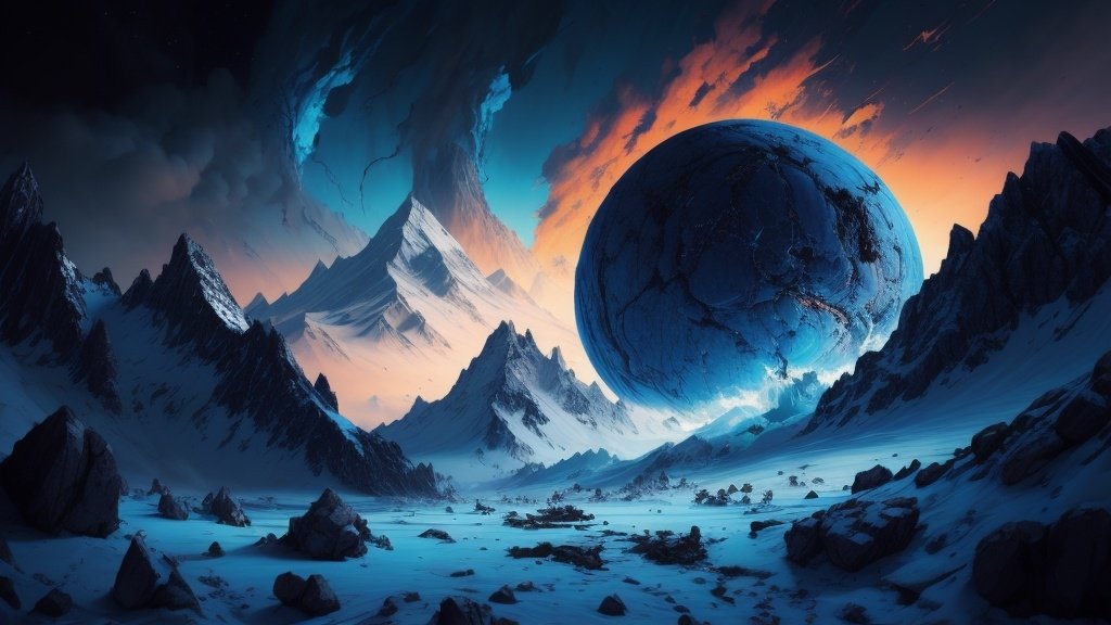 WeedLash_'s tweet photo. Gn #NFT #NFTCommunity #planet #space #mountains #AIart #AIArtworks #Blue #soon https://t.co/G2nQ48wlLh