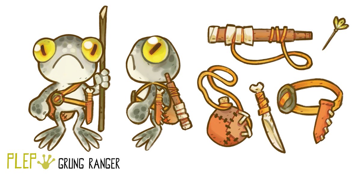 Started a new dnd campaign with my coworkers! When looking to get inspired by races, I saw Grung and it was a no brainer. #dndart