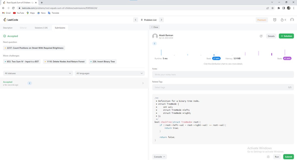 iakashbarman's tweet photo. Hello Folks,
I have completed #Day19 of #25DaysofCode with @scaler_official

Question: Root Equals Sum of Children
My Code: https://t.co/6czBkcMvO7

Scaler discord link: https://t.co/GgtlbVospP
Partner: @protyushastwt

#scalerdiscord #codewithscaler #scaleracademy #scaler30doc https://t.co/8YD88Cg57x