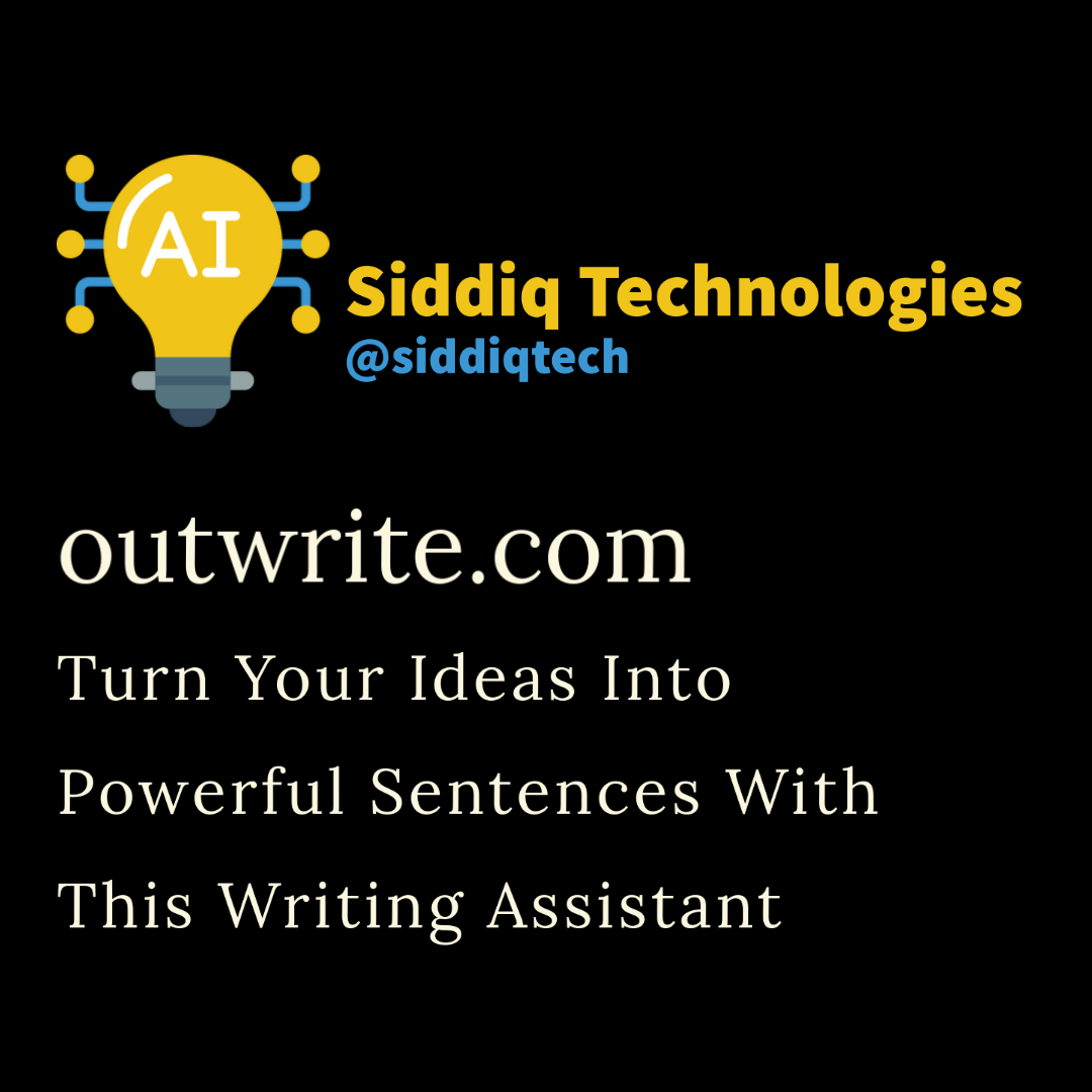 outwrite.com

Turn Your Ideas Into Powerful Sentences With This Writing Assistant

#ai #artificialintelligence #blog #bloggerlife #bloggers #blogging #fashionbloggers #instabloggers #lifestylebloggers #machinelearning #programming #python #robotics #tech #technology