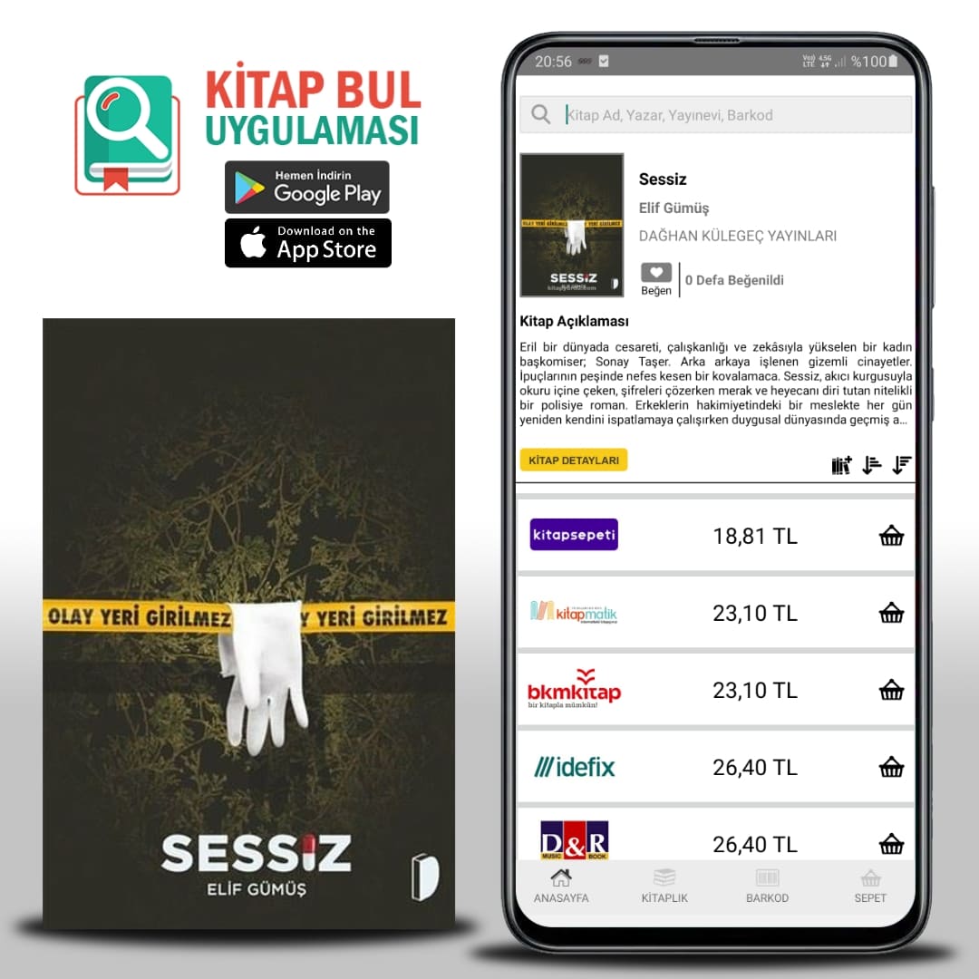 kitapbulapp's tweet photo. Sessiz
Elif Gümüş - DAĞHAN KÜLEGEÇ YAYINLARI
.
"Arka arkaya işlenen gizemli cinayetler. İpuçlarının peşinde nefes kesen bir kovalamaca. Sessiz, akıcı kurgusuyla okuru içine çeken, şifreleri çözerken merak ve heyecanı diri tutan nitelikli bir polisiye roman."
.
@elfgumus #kitap https://t.co/aA0j52lr9c