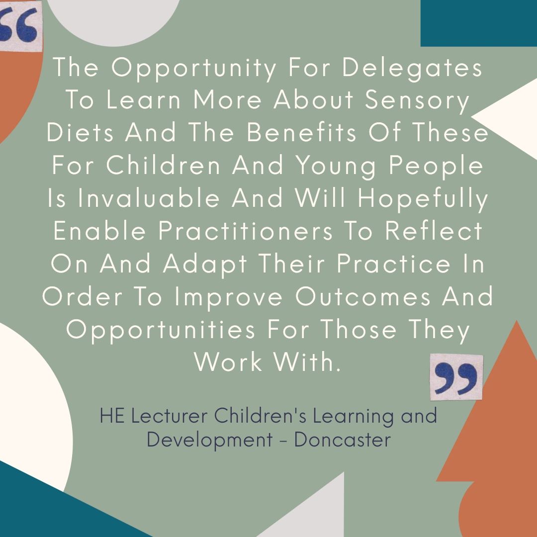 SensoryF's tweet photo. Alice and Holly delivered a workshop at a SEND conference last week about Sensory Diets (from an SI perspective). The below is taken from a thank you email with feedback 😊

#SEND #SENDconference #Occupationaltherapy #OTassessment #sensoryassessment #EHCP https://t.co/qr47He1kJd