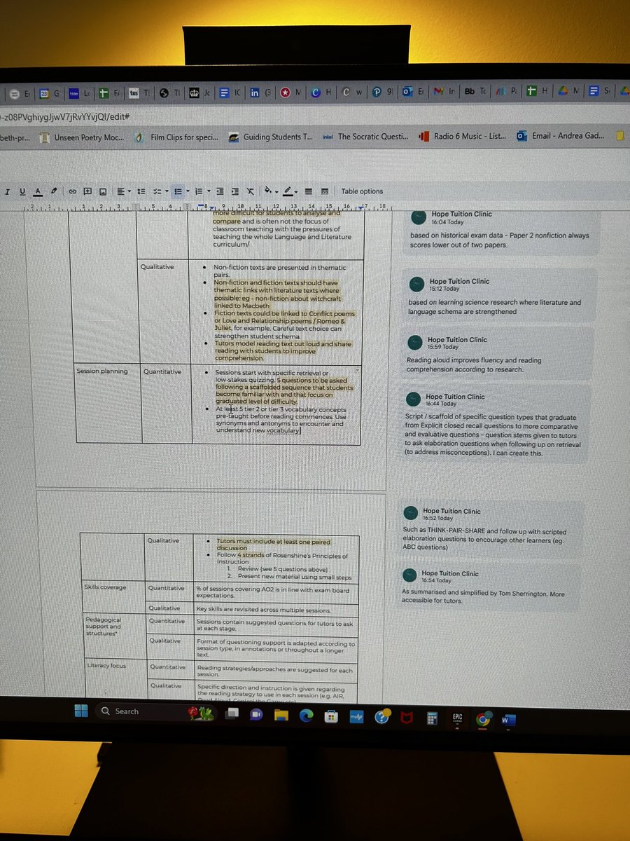 a_gadsbey's tweet photo. There’s no such thing as the ‘Sunday Scaries’ when you’re knee deep in conducting an English curriculum review that will benefit thousands of young people who receive in-school tuition. 

#pedagogy #purpose #makingadifference #tuitionworks #gcse https://t.co/Ar6jeVPxsp