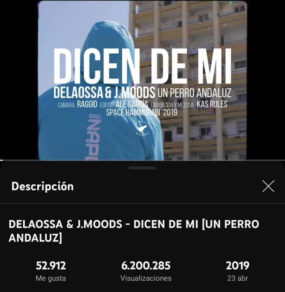 Un día como hoy hace 4 años salió "DICEN DE MI", de <a href="/delaossapicasso/">DELAOSSA</a> y <a href="/JMoods1/">JMoods</a>.
youtu.be/PI6xHzUpFOE
