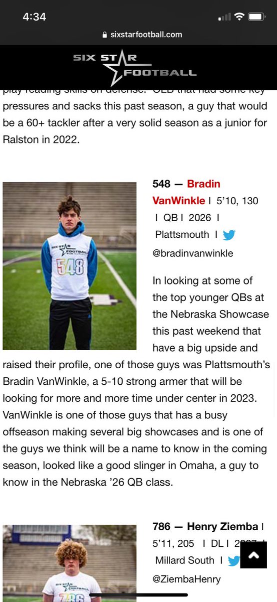 <a href="/6starfootballNE/">Six Star Football | NEBRASKA</a> <a href="/PlattsmouthFB/">Plattsmouth Football</a>