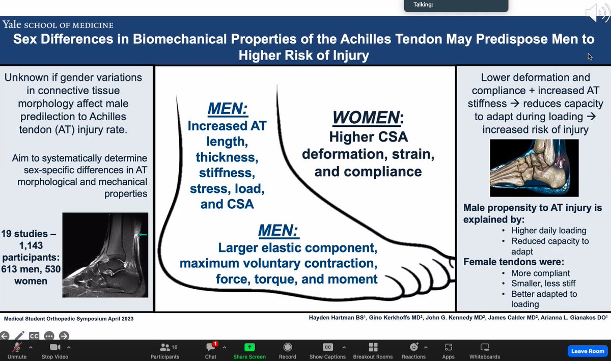 hayden_hartman's tweet image. Thank you @MSOSOrtho for a great symposium and the opportunity to present our research on sex-related biomechanical variations of the Achilles tendon! @AGianakosDO @OrthoAtYale #MSOS2023 #orthotwitter