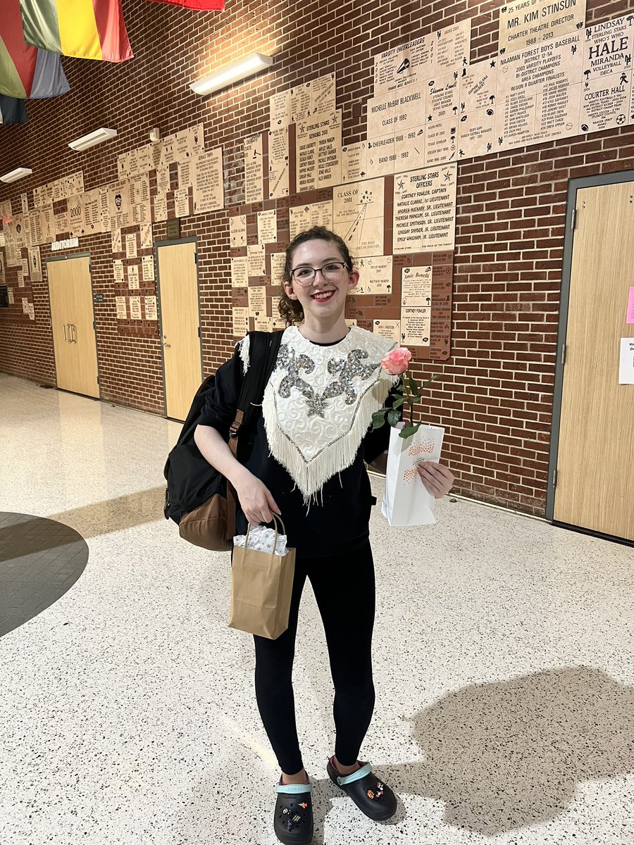 As our President finishes off her year as Officer of sterling stars she is proud to pass it down to our very own samantha !! Congratulations for becoming one of the 
CO-CAPTAINS of the sterling stars !! <a href="/NfhsDrill/">NFHS STERLING STARS</a>