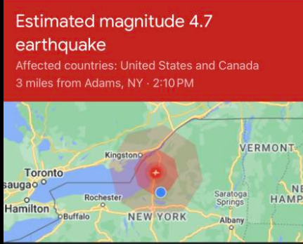 Lenburnt1's tweet photo. So this Just Happened
#AdamsCenter
#earthquake
The house was a buzzing https://t.co/2INuLNvEuE