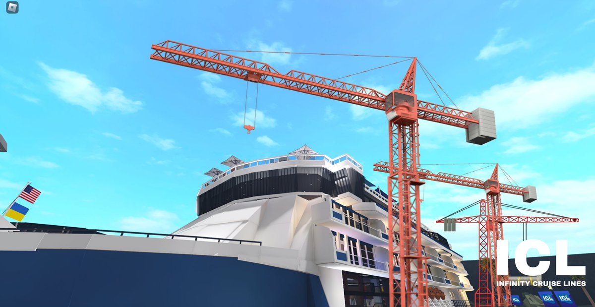 INFINITLINE's tweet photo. ICL NEWS | ✓

| Atlanta Oasis gets pulled out of service, sailing back to Atlantique Shipyard to receive major modern renovations and add ons to prepare for her next grand sailing. 🏗️🚧
@cyder_tv @AshleyTheUni @ItsPeetahBread @FroggyHopz_RBLX @itsakeilayt 
#bloxburgbuilds #bloxburg #Ahoy⚓ #2yranniversaryICL