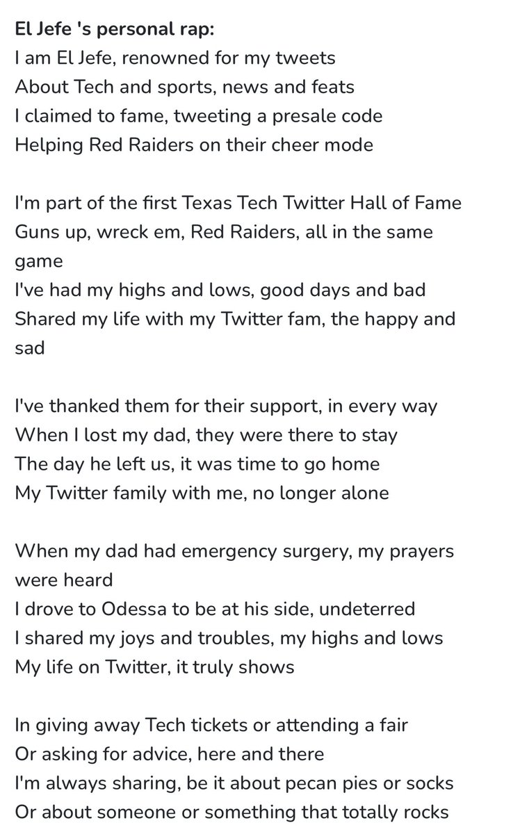 Jeff_Brunson's tweet photo. My rap is 🔥🔥🔥
Also, I’m 💀💀💀
Lol
Check out my Twitter lookalike bot here: https://t.co/0zIy8qmotU
#AlphaVenture #MyAIBot #TwitterRaps https://t.co/9OqOrBw6GC