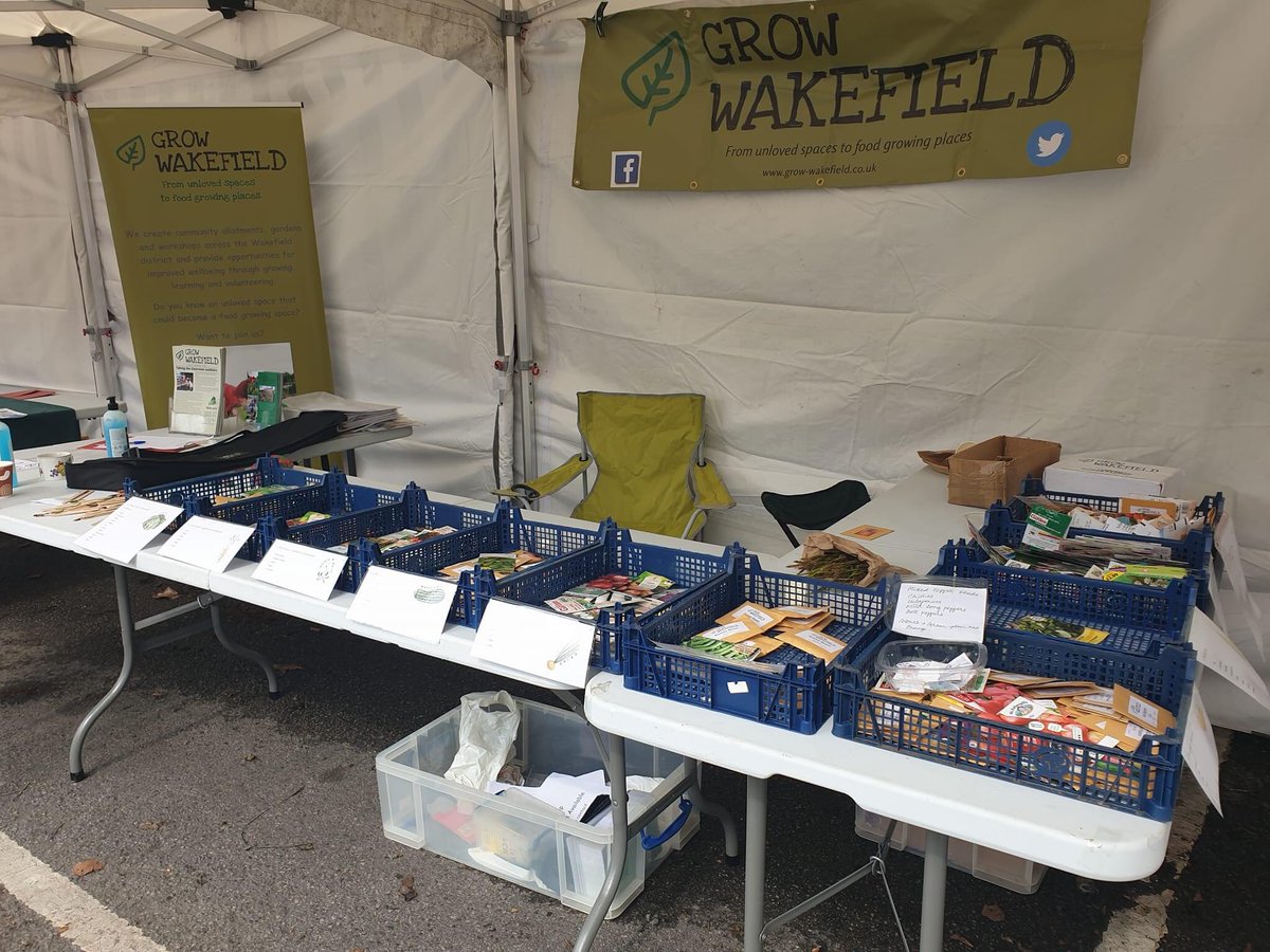 GrowWakefield's tweet photo. Lots of seeds swapped at yesterday’s event, as well as plants donated and planted out to brighten up the area around Pemberton House. Well done to all involved and thanks to our funder @HariboUKI_ for supporting our involvement through their Happiness Together fund. 🌱🙂🌱 https://t.co/UxHnwNNmKE