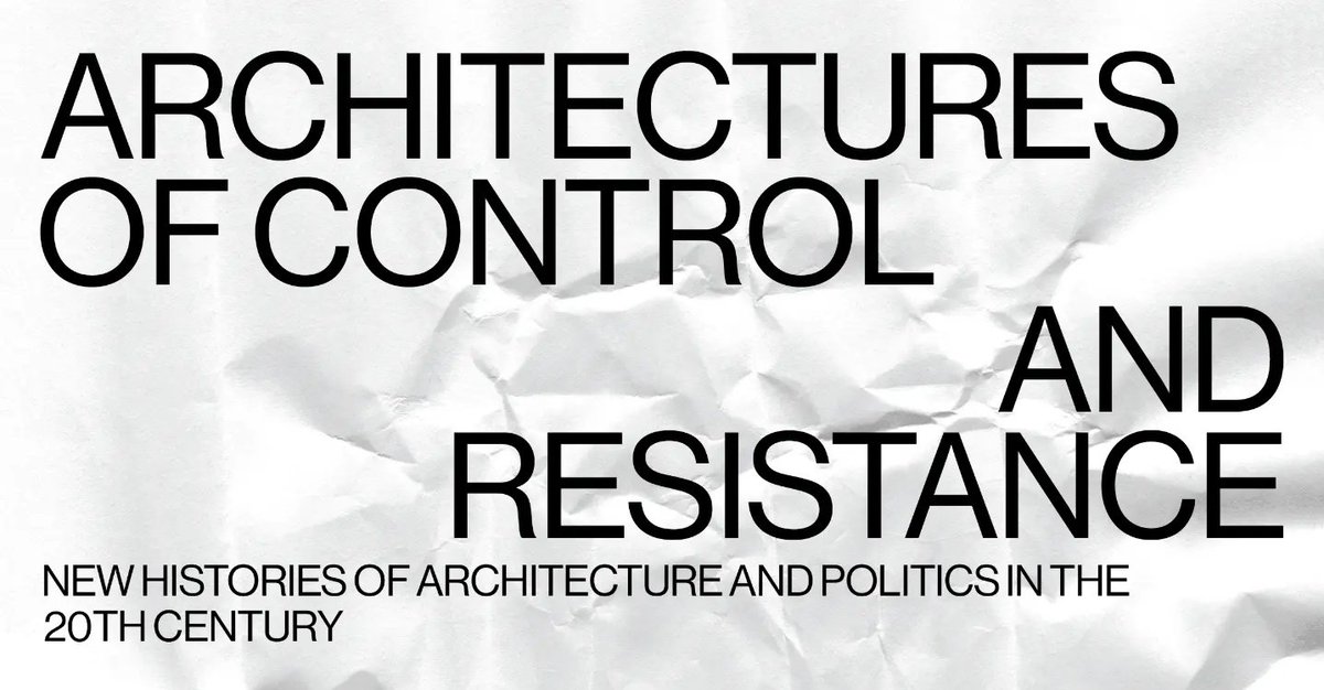 TOMORROW — Join us at 9:00 AM for our Ph.D. Symposium ARCHITECTURES OF CONTROL AND RESISTANCE, with a Keynote Presentation by <a href="/HudaTayob/">Huda Tayob</a> 

Online registration on the link below: aap.cornell.edu/news-events/ar…