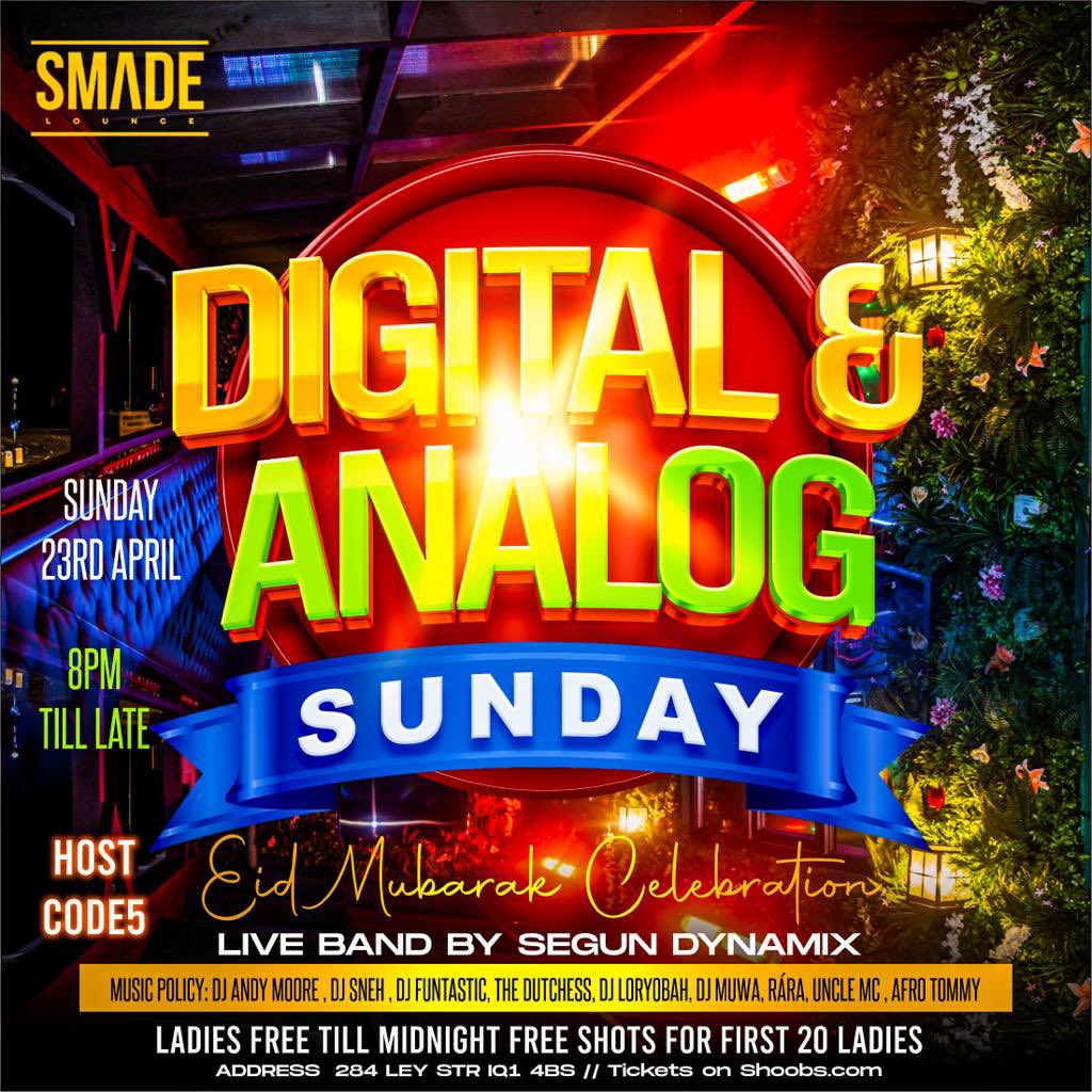 smadelounge's tweet photo. SMADE SUNDAY Vibes  x Live Band @segundynamix 🥰🥳

Food - Shisha -Games - Cocktails #SMADElounge 🥁🗣️🎙️ 

Reservations SMADE. https://t.co/XTZ7TUZtHl 

@iamSMADE @Smadeevents #smadeparties https://t.co/lxzZiCcK91