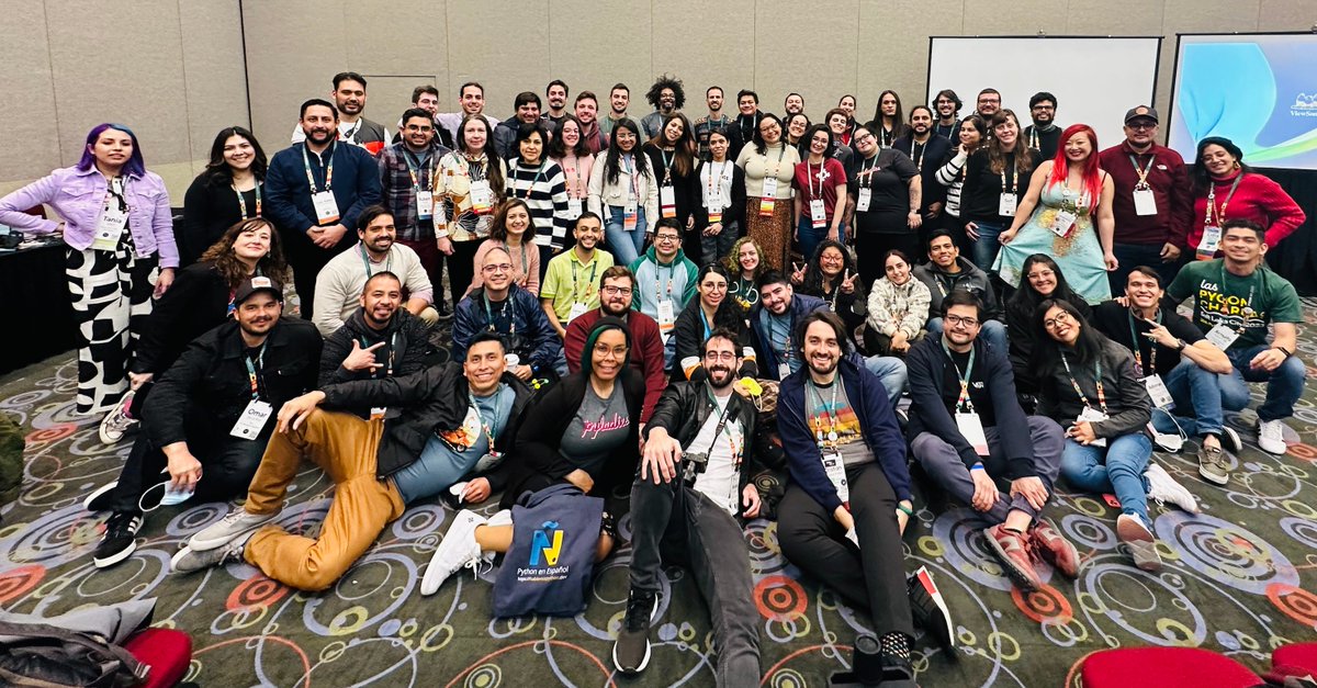 pyconcharlas's tweet photo. ¡Lo hicimos de nuevo!🎉🐍💜
Un track de charlas en otro idioma que no es el inglés en @pycon.

✨🐍 2 días full de charlas en Español 🐍✨

Esto es parte de lo representa #PyConCharlas, dar visibilidad a la diversidad que existe dentro de la comunidad de #PyConUS 😍👏👏

#Python https://t.co/9ctkTZZBVU