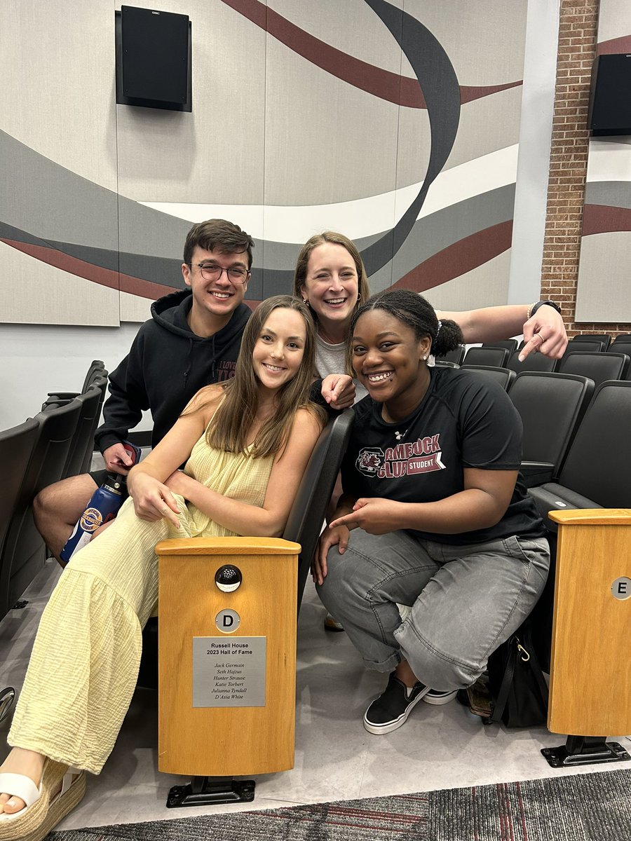 Congrats to 4 of our 6 2023 Hall of Fame inductees!  Thank you to all of our students from Operations, Events and Information Services, and Gamecock Entertainment for making our year happen!  #AlwaysHomeAtRussell