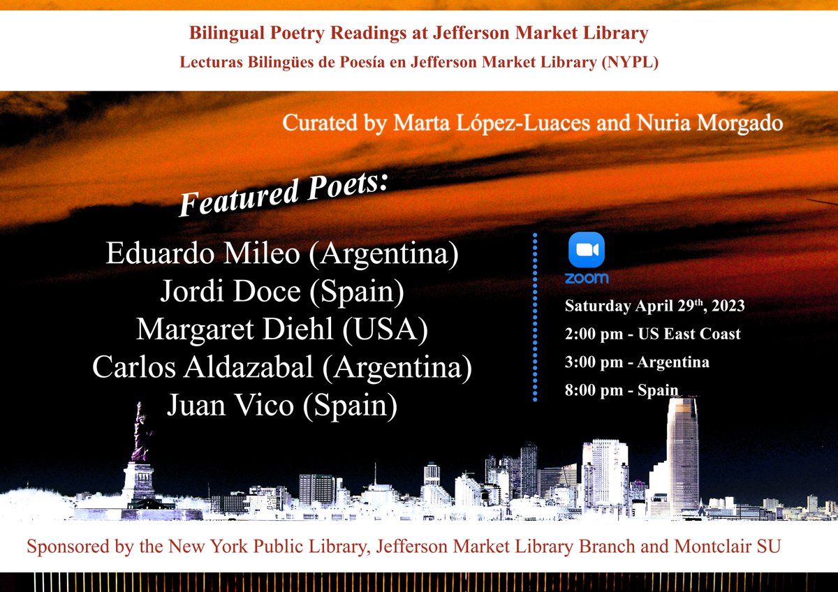 luaces123's tweet photo. Pr'oxima lectura bilingüe via Zoom. Next Bilingual Poetry Reading via Zoom. https://t.co/ab4nEbp4Eb