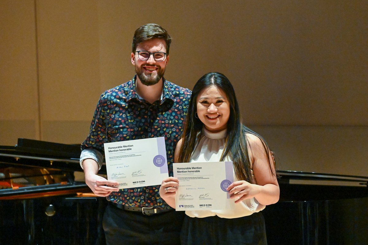 NACOrchCNA's tweet photo. Aidan Fleet, cello
Katherine Moran, viola

🏆 Honourable mentions ($350)

📸 Fred Cattroll | #NACOBursary https://t.co/Cp1oSQkQSg