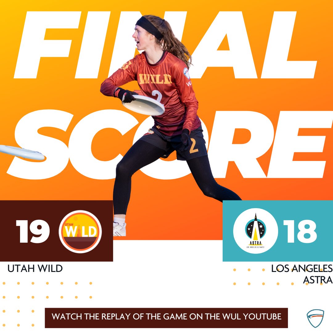 UTWildUltimate's tweet photo. Wild gets the W!! A huge win in double overtime versus @LosAngelesAstra https://t.co/2szFs6ulZU