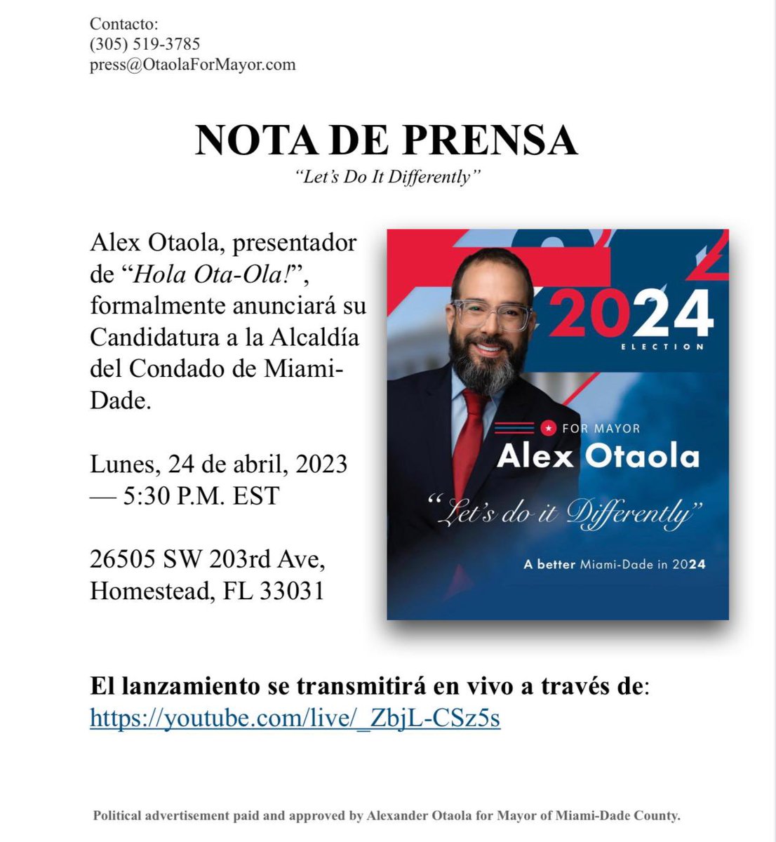 #otaola2024 #otaolaformayor #otaolaformayor2024 <a href="/EnriAlejandroTV/">Enrique Alejandro</a> <a href="/RogerJStoneJr/">Roger Stone</a> @holaotaola #Hayquejoderse <a href="/OtaolaforMayor/">Alexander Otaola</a>