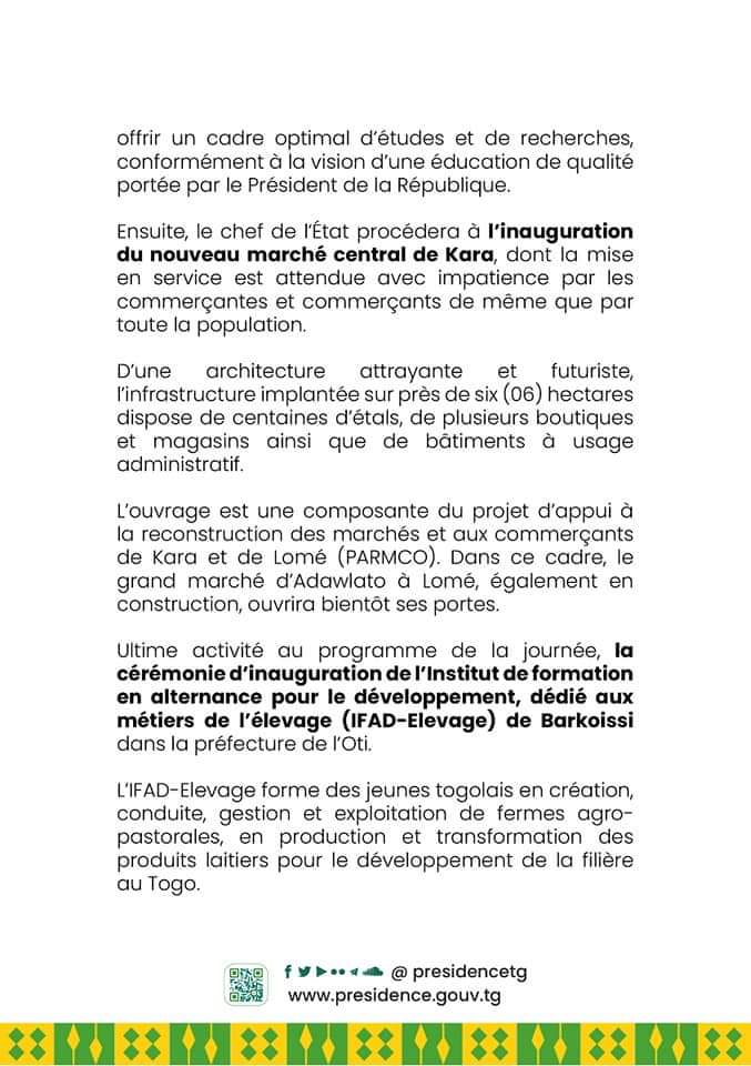 Pose de la première pierre pour les travaux de construction de construction de l'Université de Kara par le Président de la République, SEM <a href="/FEGnassingbe/">Faure Essozimna GNASSINGBÉ</a>.

Retrouvez plus de détails dans cette publication de la Présidence de la République Togolaise. ⬇️⬇️⬇️