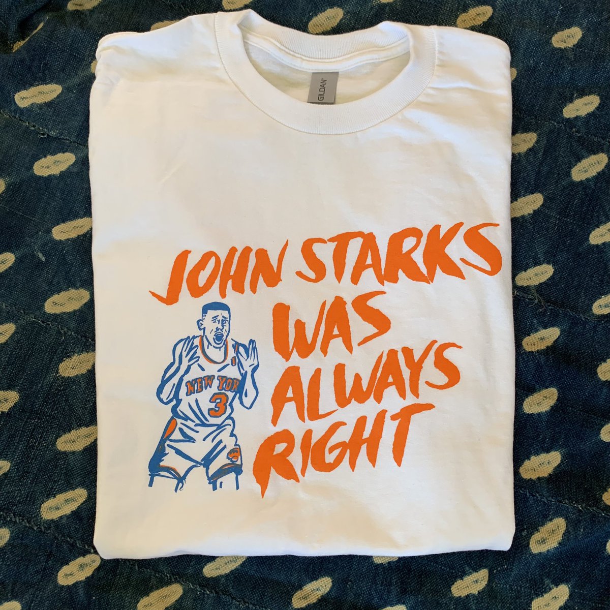 Get the #JohnStarks tee what are you waiting for? #knicks gelgud.Etsy.com