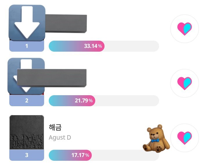 —[🗳️] VOTACIÓN ACTIVA QUE TERMINARÁ EN UNAS HORAS‼️

🗳️: promo-web.idolchamp.com/app_proxy.html…

Es muy sencillo conseguir corazones. 
-🧸