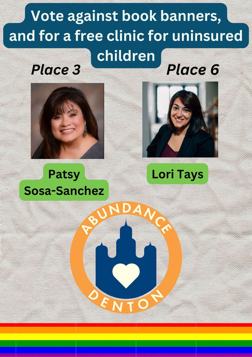 Elections start TOMORROW. Early vote anywhere you see a bunch of signs, including on TWU and UNT campus. Here are our endorsements