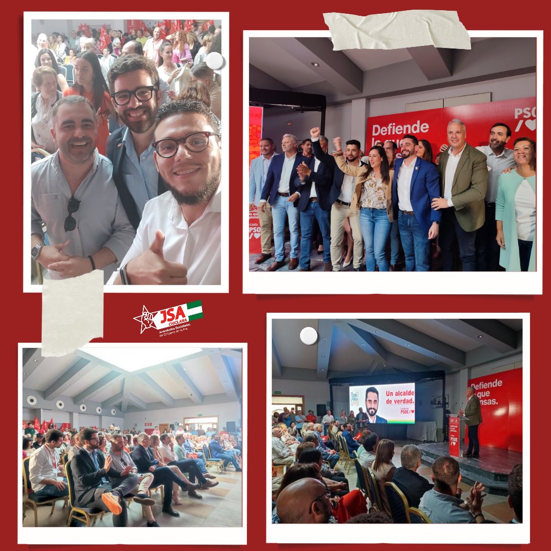 JSACHICLANA_'s tweet photo. 🌹Hoy hemos estado en Los Barrios para acompañar a nuestro amigo y S.G de @JsaCadiz, @danipg94.

🌹Un acto multitudinario en el que @PSOElosbarrios ha demostrado que tiene proyecto y capital humano bien formado y preparado para devolver la ilusión que tanto anhela la ciudadanía. https://t.co/Ee6S11VLXf