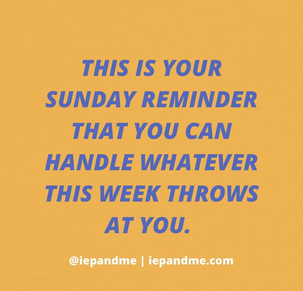 Have an amazing week! What do you have planned? #IEPandMe