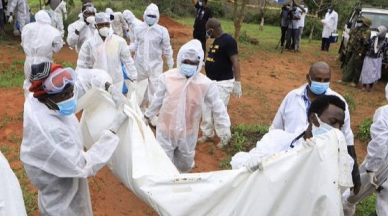 krassenstein's tweet photo. BREAKING: Kenyan police have now recovered 47 bodies near Malindi, Kenya, in what will be one of the worst cult death counts in recent history.  

Many children and entire families were found in the buried bodies. 

Church leader, Paul Makenzie Nthenge reportedly told his followers to starve themselves in order to "meet Jesus".

This is so sad. Religion can oftentimes lead to atrocities and horrible events when people take things too far. Extremes are never good. This is why an open dialogue is so important. Cults are real-life echo-chambers.