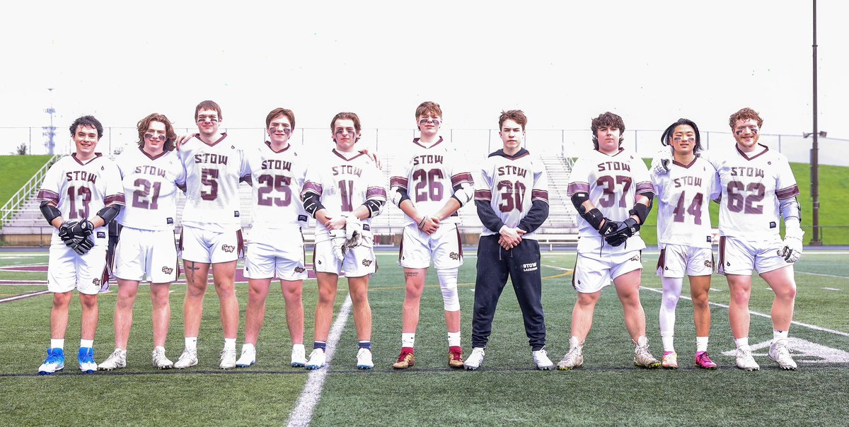 SMF_Lacrosse's tweet photo. What a group this is! Some of these boys have been with us since kimpton, others just this year! So proud of what each of them have accomplished and can’t wait to see what the future holds! Your 2023 Stow Lax Seniors!! https://t.co/J3aRPHUjDl