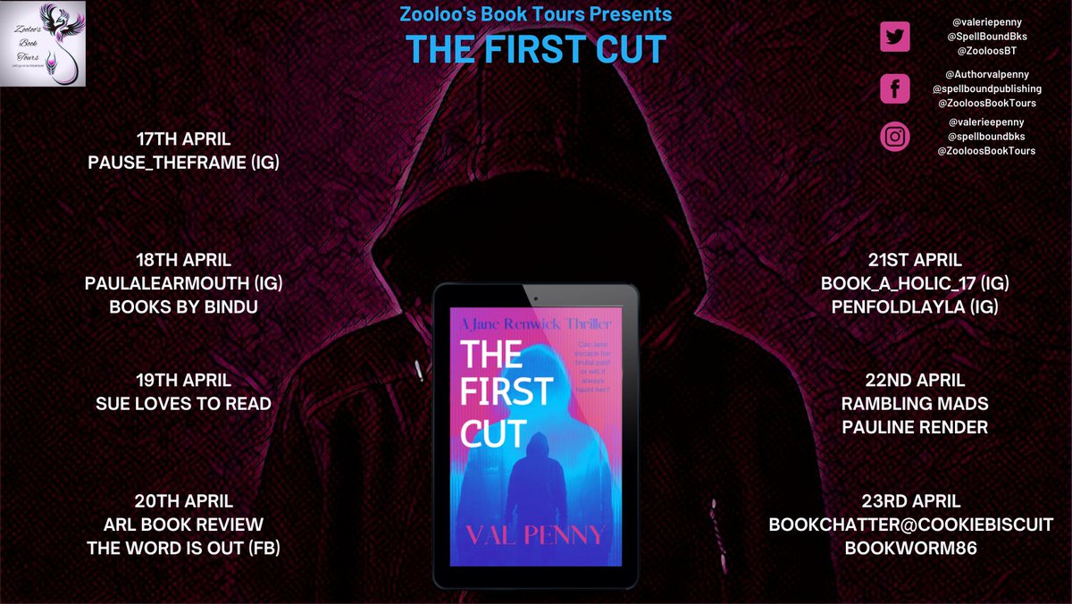 ZooloosBT's tweet photo. HUGE thanks to @cookiebiscuit @kcmw86 for your posts to close #TheFirstCut #booktour and to EVERYONE who took part!
Please remember to post your reviews on Amazon and Goodreads. @ramblingmads @A_ndrew_Reads
@valeriepenny @SpellBoundBks
#ZooloosBookTours https://t.co/arMiDSaqaC