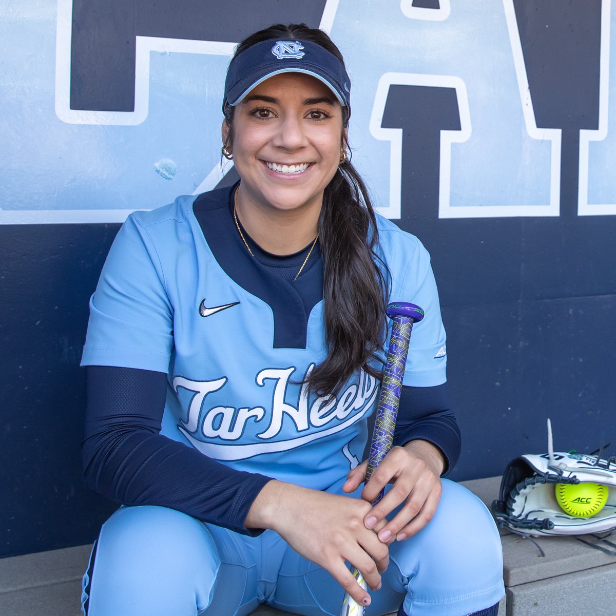 Three long balls today for our home run queen 👑 #GoHeels