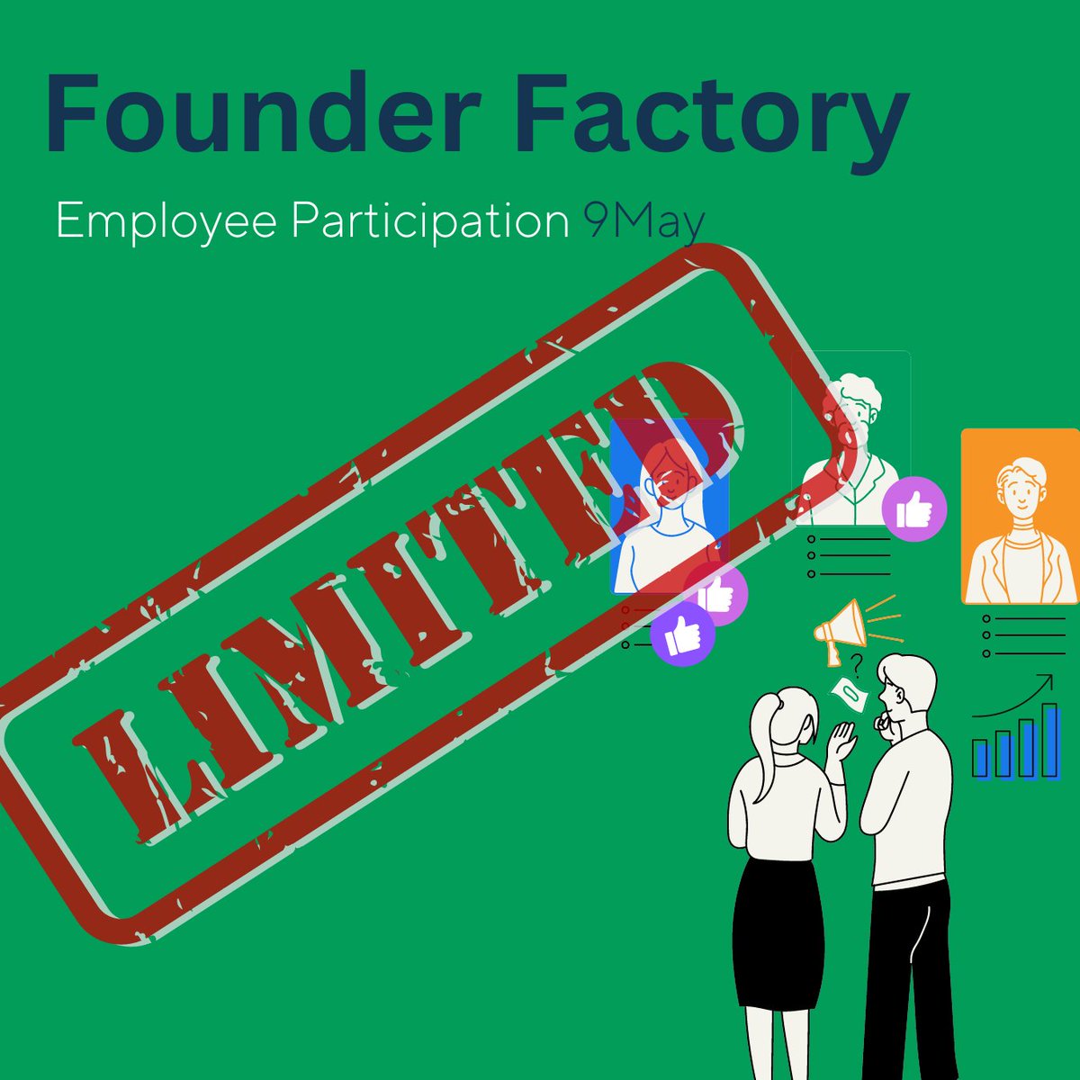 FoundedinGro's tweet photo. Limited space in Founder Factory!!😱Be fast to secure your spot!
Join #FounderFactory on May 9th for an event on employee participation! Discover how to attract top talent and boost your startup's success!
Register at: ➡️ https://t.co/xRrV6nm94g
#startup #employee https://t.co/SGlFRZ2IWr