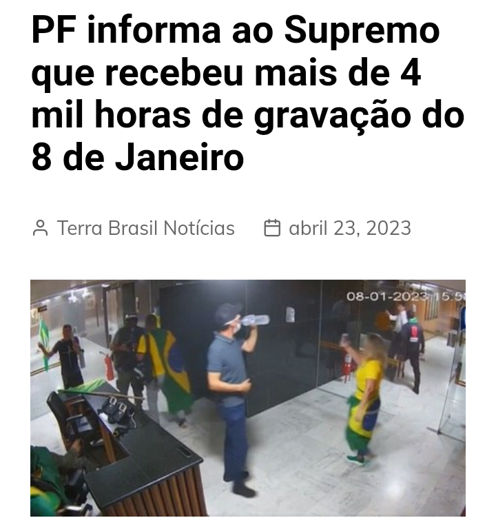 Di_DireitaBR's tweet photo. 🇧🇷Polícia Federal informou ao Supremo Tribunal Federal, neste domingo, que recebeu 4.410 horas de gravações dos circuitos internos de segurança do Palácio do Planalto, do Congresso Nacional e do STF, relativos ao dia 8 de janeiro. 

A PF também ouve os depoimentos dos militares do GSI que foram identificados nas imagens gravadas dentro do Palácio do Planalto. 

Nove militares que foram identificados nas gravações pelo ministro interino do GSI, Ricardo Cappelli, foram intimados.