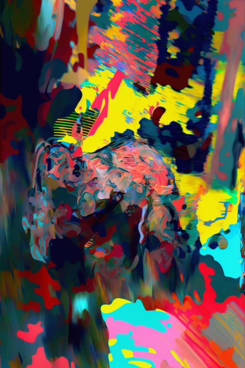 ByrdsLLC's tweet photo. Abstract piece generated from a mix poetry snippets, aesthetic references, and medium mashing. Been playing around with generating what I’m calling “emotional elements” that can be used as reference for other pieces.
#AIart #aitude https://t.co/KwiiIqCNED
