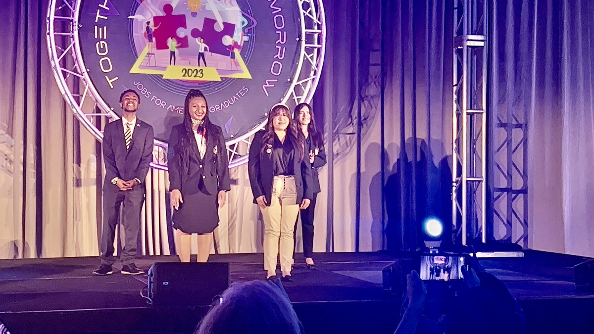 See_Boston's tweet photo. Congratulations @JAGnational President-Elect Ms. Frida Medrano from @TollesonUhsd #CopperCanyonHS! In addition, #WestPointHS Ms. Jenna Flores named Secretary! Thank you, @JAG_Arizona Mr. Gerhart & Ms. Edwards for your amazing leadership! #NCDC #jagfam #JAG #orlando #GraceCandia https://t.co/rqbym1lVWT