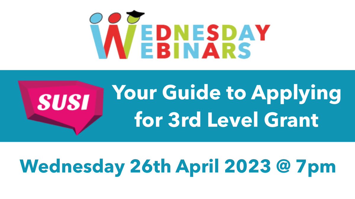 National Parents Council Post Primary (@npcpp) on Twitter photo Parents & Students join our #WednesdayWebinar
<a href="/Susihelpdesk/">@susihelpdesk</a> presents 𝗬𝗼𝘂𝗿 𝗚𝘂𝗶𝗱𝗲 𝘁𝗼 𝗔𝗽𝗽𝗹𝘆𝗶𝗻𝗴 𝗳𝗼𝗿 𝗮 𝟯𝗿𝗱 𝗟𝗲𝘃𝗲𝗹 𝗚𝗿𝗮𝗻𝘁
𝗣𝗿𝗲 𝗿𝗲𝗴𝗶𝘀𝘁𝗲𝗿 𝗵𝗲𝗿𝗲 ->
us06web.zoom.us/webinar/regist… Parents & Students join our #WednesdayWebinar
<a href="/Susihelpdesk/">@susihelpdesk</a> presents 𝗬𝗼𝘂𝗿 𝗚𝘂𝗶𝗱𝗲 𝘁𝗼 𝗔𝗽𝗽𝗹𝘆𝗶𝗻𝗴 𝗳𝗼𝗿 𝗮 𝟯𝗿𝗱 𝗟𝗲𝘃𝗲𝗹 𝗚𝗿𝗮𝗻𝘁
𝗣𝗿𝗲 𝗿𝗲𝗴𝗶𝘀𝘁𝗲𝗿 𝗵𝗲𝗿𝗲 ->
us06web.zoom.us/webinar/regist…