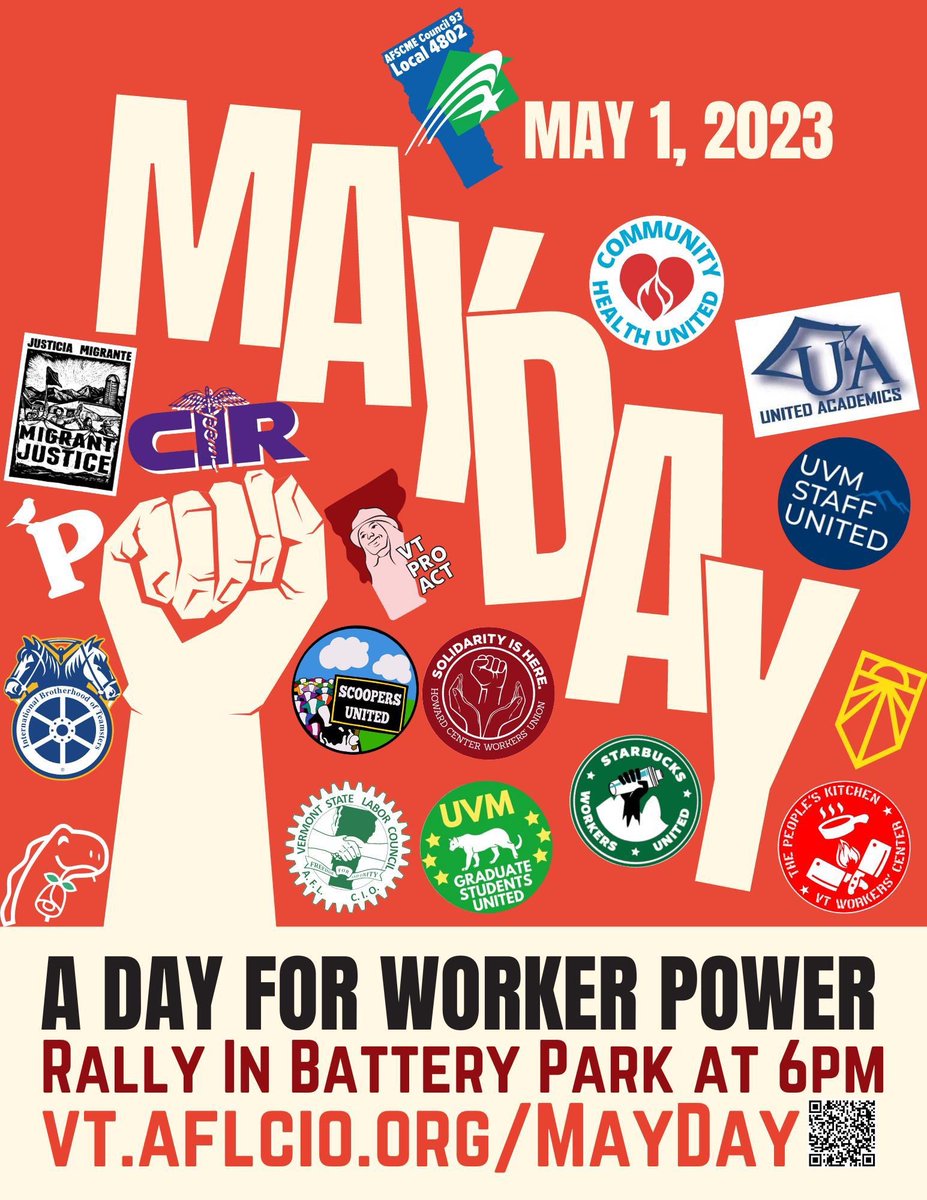 🌹🌹🌹🌹🌹🌹 vt.aflcio.org/MayDay