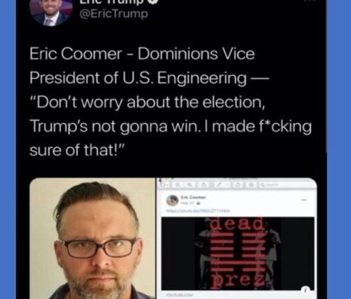 StraightAF_rw's tweet photo. @JamieSetter @dbongino Actually, they are absolutely factual, that's why the #LeftistMob are attacking & suing, they're trying to silence dissent, hoping to bankrupt everything & 1⃣ that goes against THEIR narrative, that the election was 💯 #Rigged & stolen..
Right Eric?! https://t.co/FoCYQjsnp5