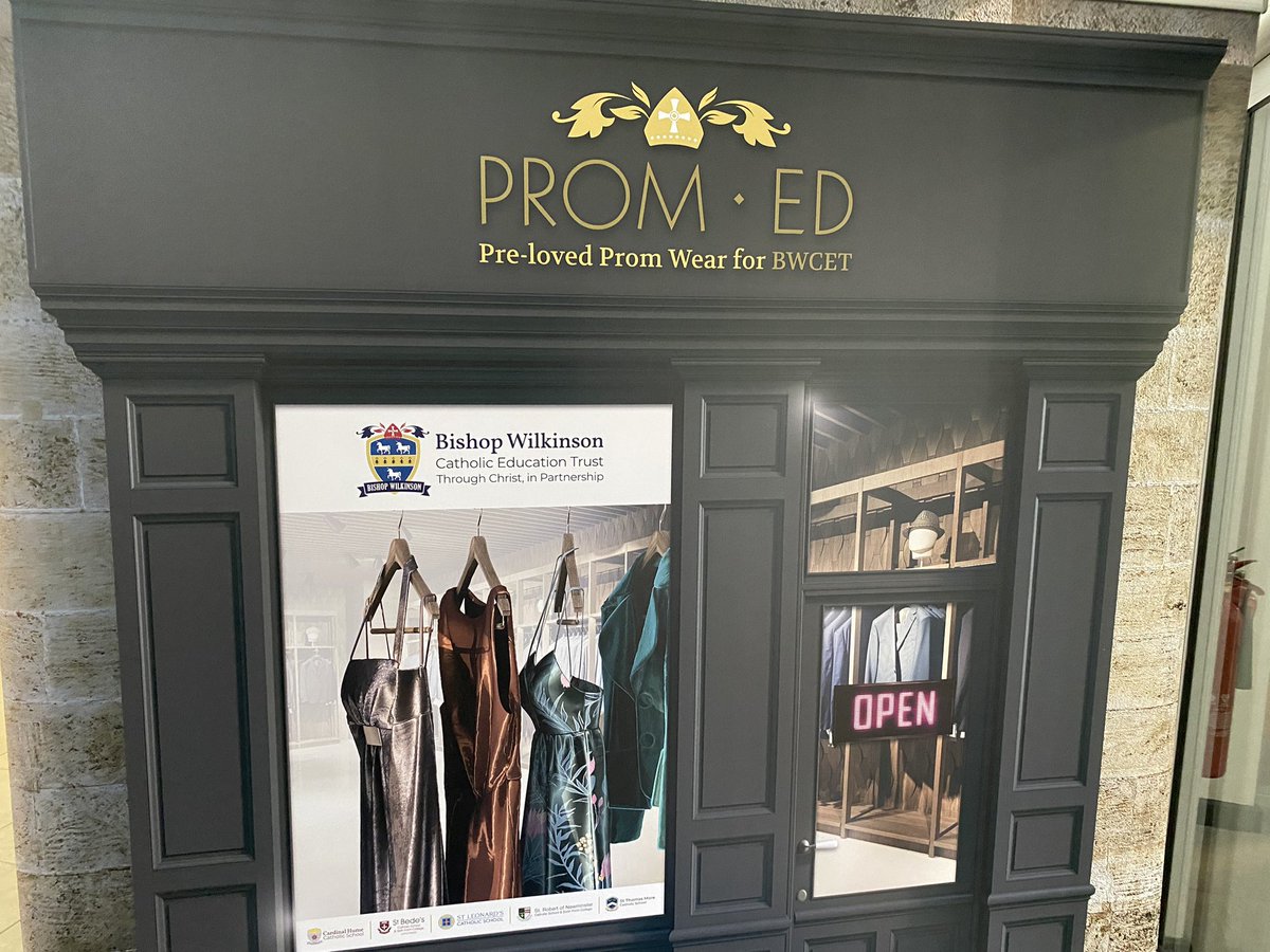 CforTeaching's tweet photo. @bwcet #PromEd, our pre-loved prom wear shop opened this weekend. 
A fantastic initiative which we are very excited about and extremely proud of! 
Well done @bwcet team 👏👏👏
#throughChristinpartnership
#prom
#payitforward
#generosity
#kindness 
#Teamwork https://t.co/MNBDLPJMhi