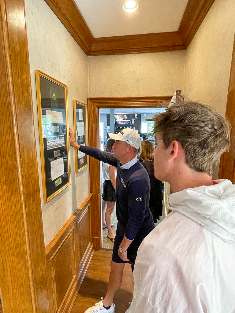 A trip down memory lane. 

After beating his course record at the 2022 #JustinThomasJr, Nolan Haynes and <a href="/JustinThomas34/">Justin Thomas</a> catch up at Harmony Landing.