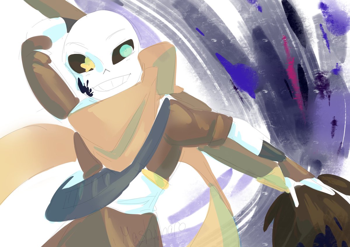 Mashuroneko's tweet image. Ink ✨

#undertale #undertaleAU #sans #inksans