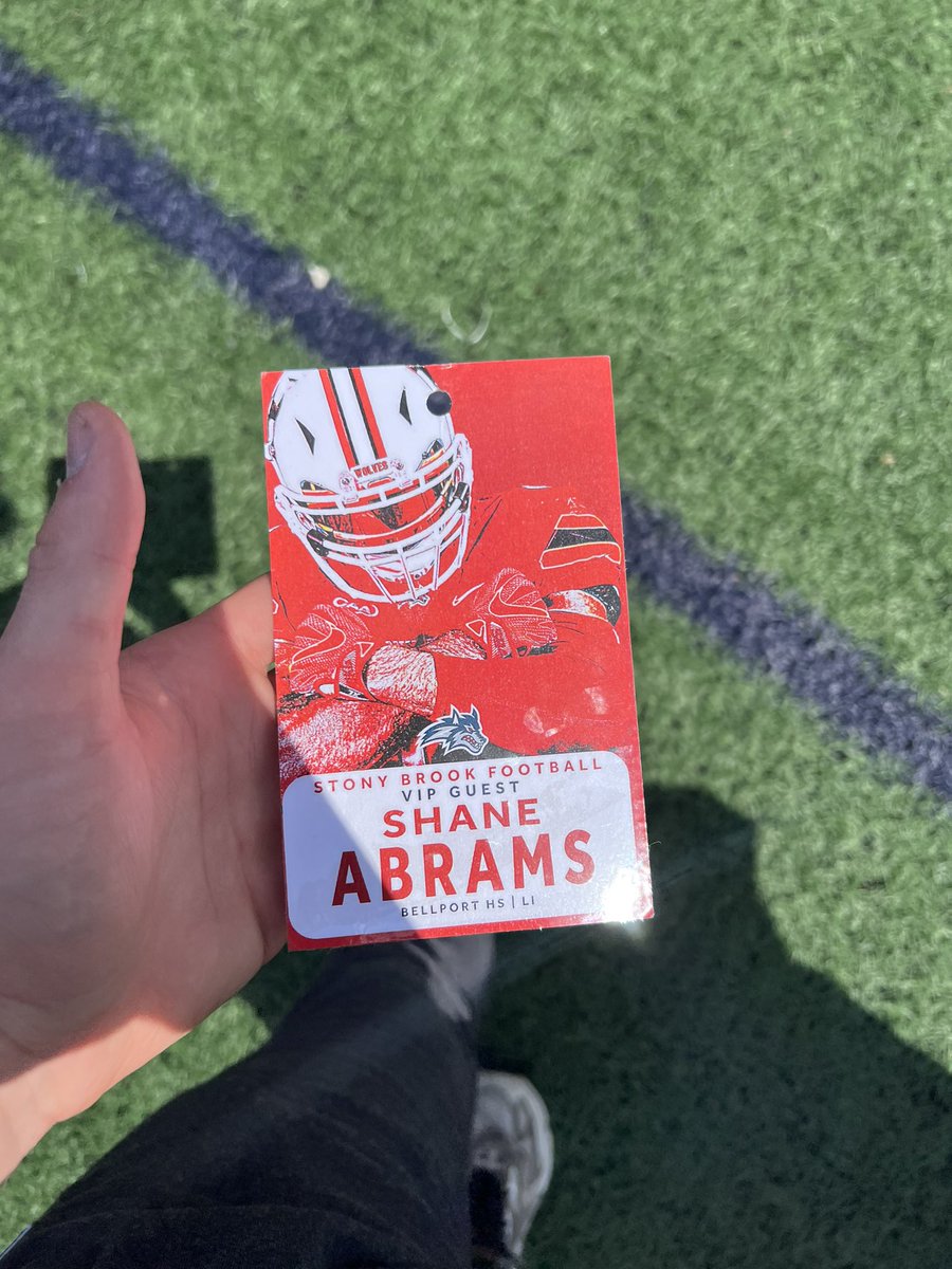 Had a great time this weekend at the <a href="/StonyBrookFB/">Stony Brook Football</a> Jr day. It was great to learn more about the college academically and athletically, as well as meeting the staff and watch the spring game! <a href="/Biggame_24/">Coach Caleb Haynes</a> <a href="/CoachDresner/">Andrew Dresner</a> <a href="/okingcoach/">Coach Omar King</a> 
-
<a href="/Bellportfb/">Bellport HS Football</a> <a href="/KyleMoodt/">CoachKyleMoodt</a>